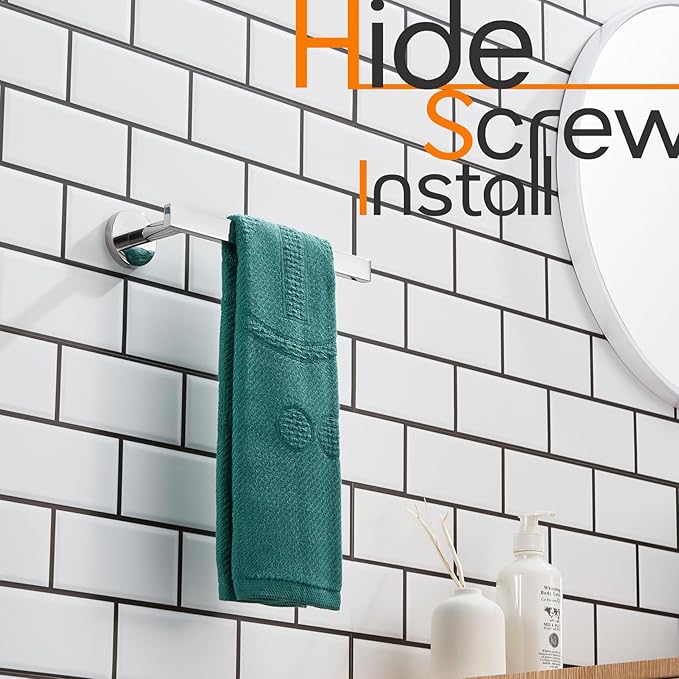 Bath Towel Rings Polished Chrome Bathroom Towel Holder Modern Small Hand Towel Bars Stainless Steel Wall Mounted AN3001CH