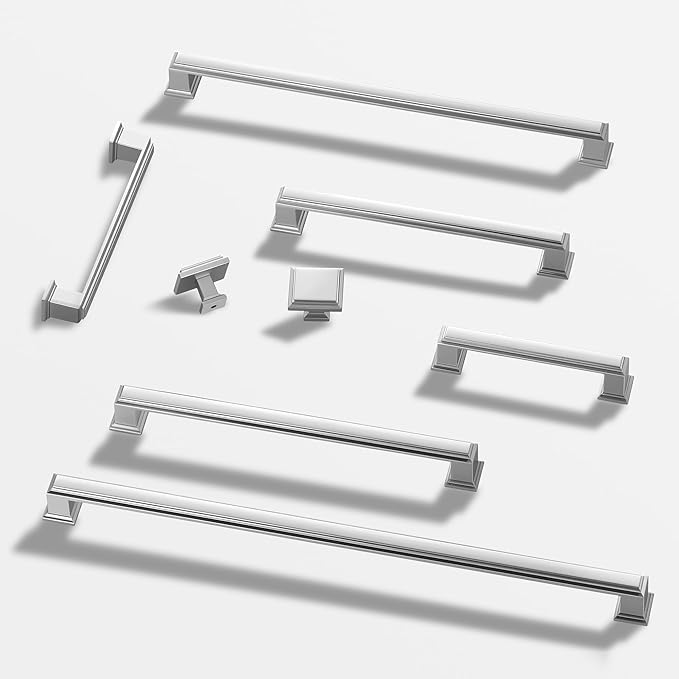 Lardmon 10 Pack Satin Nickel Cabinet Knobs Drawer Knobs Modern Cabinet Pulls Kitchen Cabinet Handles Kitchen Cabinet Hardware Timeless Drawer Pulls for Dresser Cupboard Wardrobe, Nickel-B(1x10)