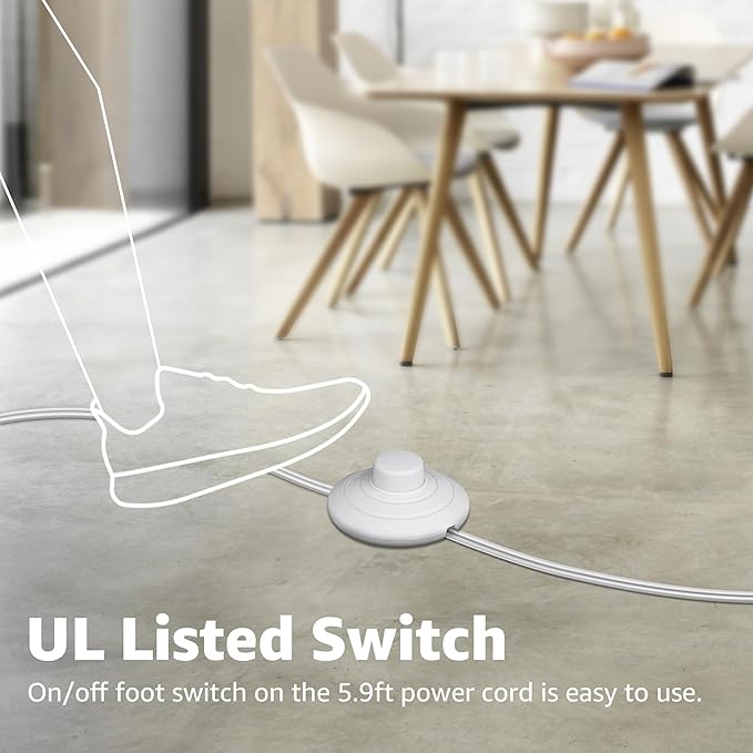 SUNVIE 2 Pack Up Lights Indoor 5W Floor Can Light, Uplights Indoor Floor Spotlight with 2700K GU10 Bulbs Uplighting Indoors for Home Wall Plant Corner Artwork, 5.9 FT UL Listed Plug Cord &Foot Switch
