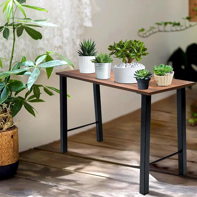 TC-HOMENY 20 Inches Coffee Table Legs Set of 2 Metal End Table Legs Furniture Bench Legs Industry