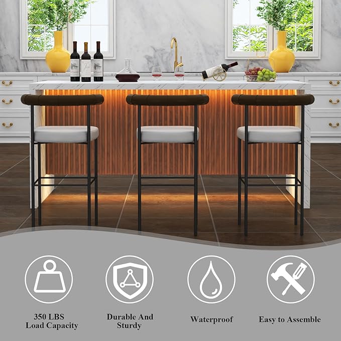 71" Large Imitation Marble Dining Table for 6-8 People, Island Table with LED Lights, Mordern Marble Stripes Kitchen Dining Table with Grille design for Dining Room, Home, Office, Living Room（white）