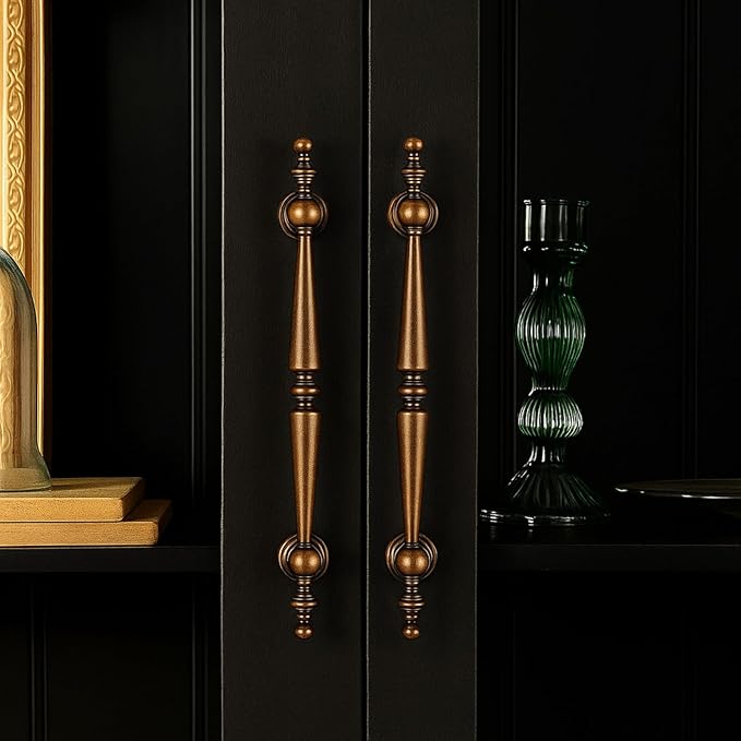 Shimeyao 10 Pack Antique Brass Cabinet Pulls 5"(128 mm) Hole Center Vintage Cabinet Pulls Handles Drawer Handles Closet for Kitchen Bathroom Drawer Dresser Pull Hardware Hole Center