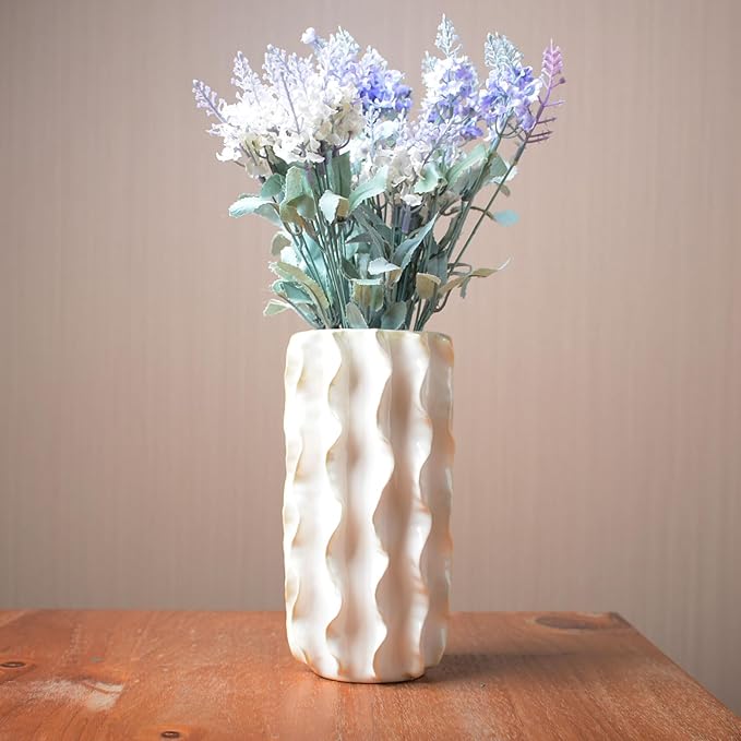 SEINHIJO Ceramic Flower Vase Ocean Figurine Decor Modern Sculpture Statue Home Gifts Tabletop Arts Crafts 8.0inch