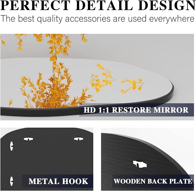 Irregular Asymmetrical Mirror Wall Mounted, Unique Vanity Mirror,Shaped Dressing Mirror Decorative for Living Room, Bathroom, Bedroom, Entryway Wall Decor, 33.5"×20.5"