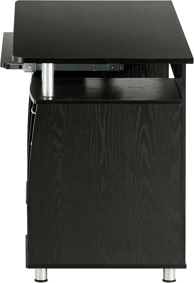 Techni Mobili 48'' W Computer Desk with File Cabinet and Drawers, Storage Cabinet with Removable Shelf and Ventilation for CPU, Home Office Desk or Computer Workstation with Keyboard Tray, Espresso