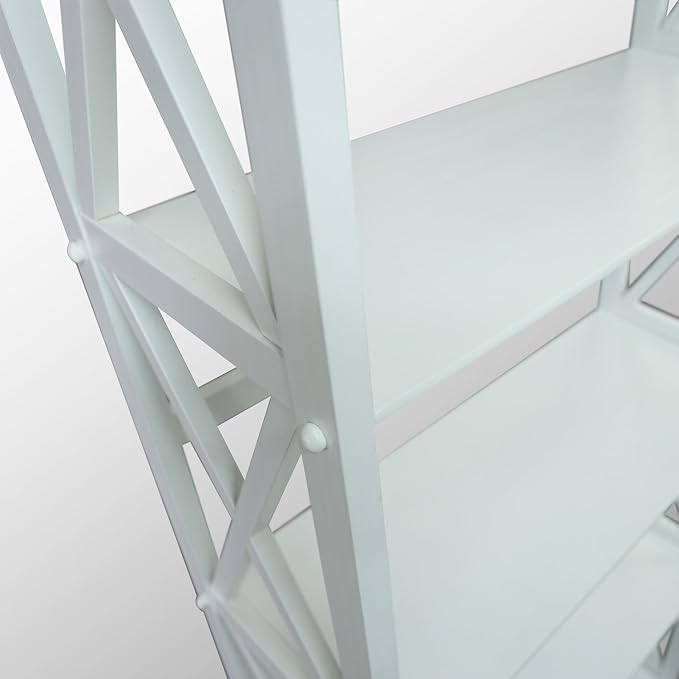 Montego 5-Shelf Bookcase - White