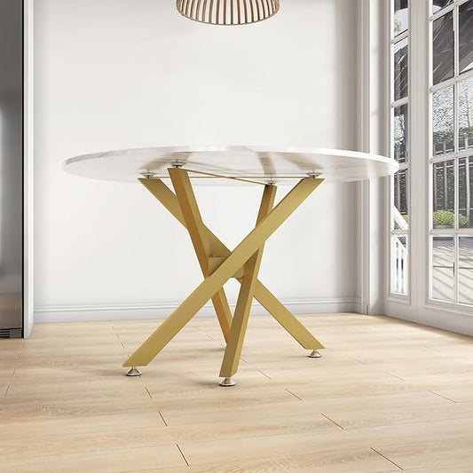 FUSHIAIPTC 30 Inch Metal Table Legs, Heavy Duty Desk Legs Holds 1000lbs Combinatorial Dining Table Legs for Wood, Glass, Marble Tabletop, Table Base Come in a Golden Ratio Design