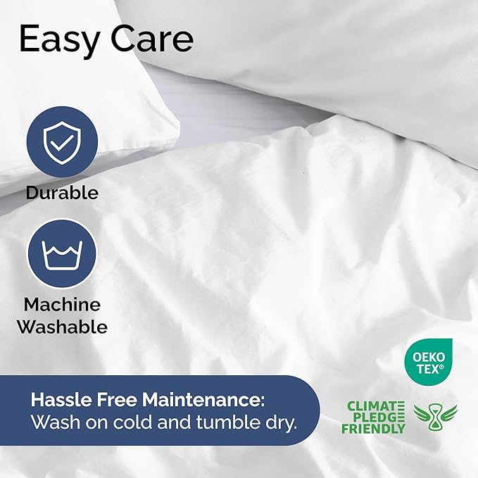 Duvet Cover Twin/Twin XL Size - Extra Soft Twin/Twin XL Size Duvet Cover - Lightweight & Breathable & Fade Free with Zipper Closures and Ties - 68" x 90" Inches - (White) Comforter Not Included