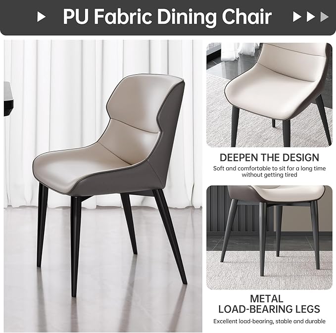 5-Piece Modern Dining Set, 62.99" Dining Table Set for 4, Rectangular Kitchen Table with 4 Chairs for Living Room, Kitchen & Dining Room Sets for Home, Apartment, Black