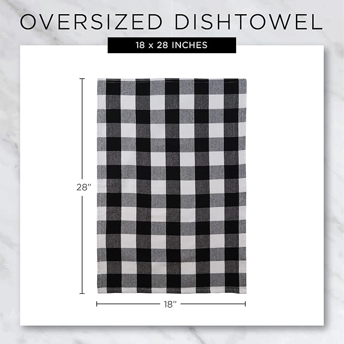 DII Cotton Dish Towel Set Damask Print, 18x28, Gray, 2 Count