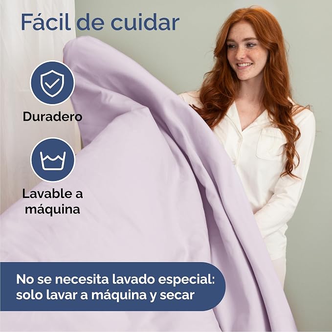 Cal King Size 4 Piece Sheet Set - Comfy Breathable & Cooling Sheets - Hotel Luxury Bed Sheets for Women & Men - Deep Pockets, Easy-Fit, Soft & Wrinkle Free Sheets - Light Lavender Oeko-Tex Bed Sheets