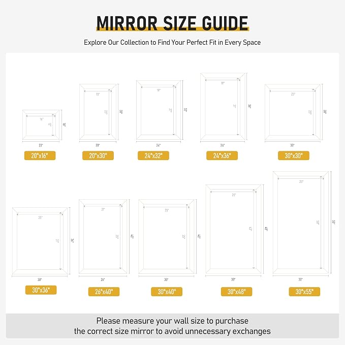 CULER White Wall Mirror for Bathroom,Rectangle Rustic 24 x 32 inch Hanging Vanity Mirrors for Living Room,Bedroom,Entryway