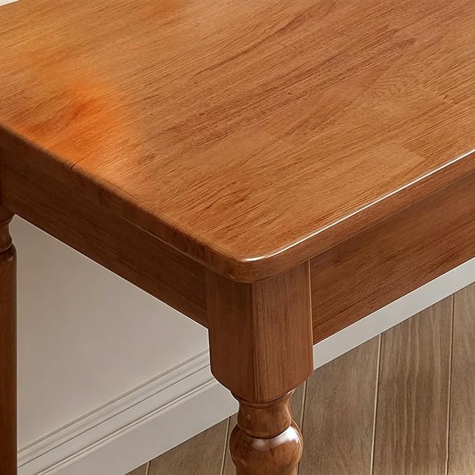 Solid Wooden Desk with Drawers, Small Writing Desk with Drawers for Computer, PC Desk for Work, Study or Gaming, Easy to Assemble (Walnut, 31.5IN)