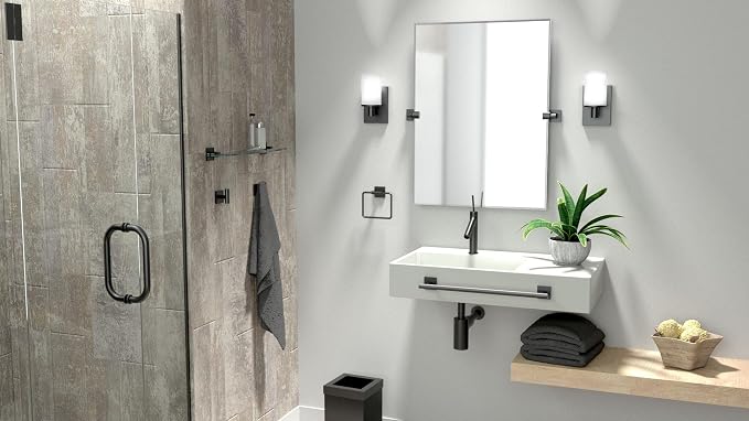 Gatco 5611MX Mode Towel Bar, 18 Inch, Matte Black