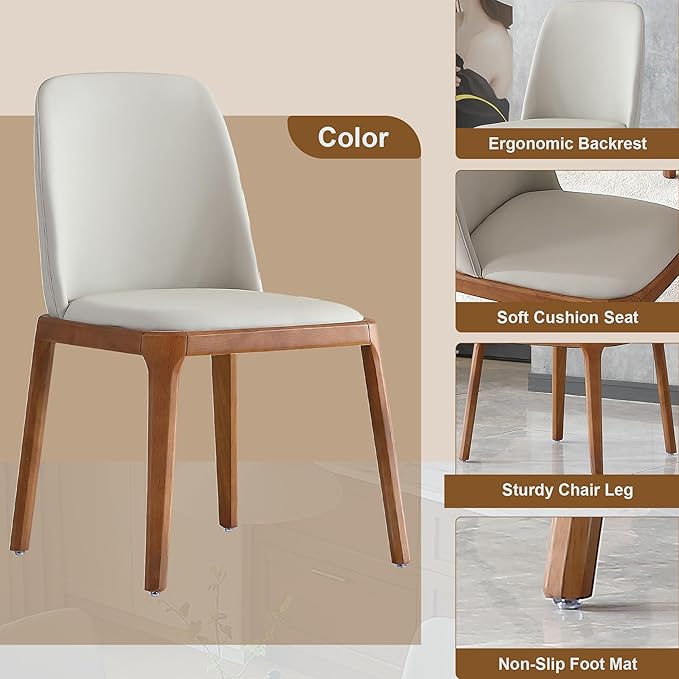 Montary 7 Piece Modern Dining Table Set of 6, Round 53" D Faux Marble Dining Table with Lazy Susan, Sintered Stone Top and Wood Base Dining Room Table with 6 Dining Chairs