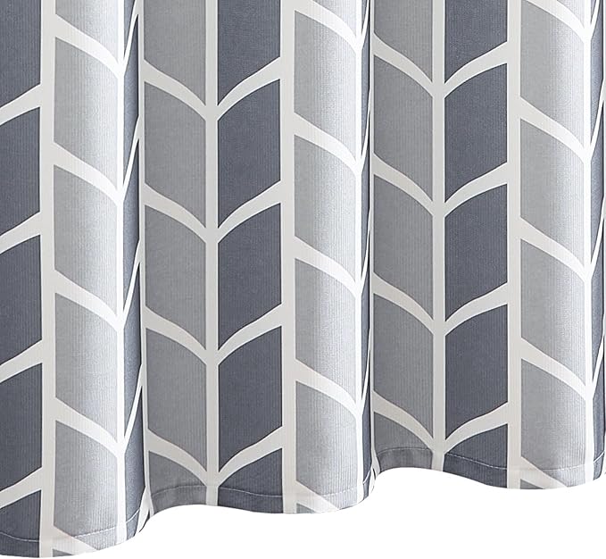 jinchan Grey and White Geometric Shower Curtain Chevron Arrow Farmhouse Shower Curtains for Bathroom Modern Waterproof Fabric with 12 Hooks 70x72 Inches
