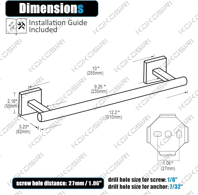 KOKOSIRI Bathroom Towel Bars 12 Inch Towel Ring Champagne Bronze 30CM Hand Towel Holder for Bath Kitchen Wall Stainless Steel B4005CPG-L12