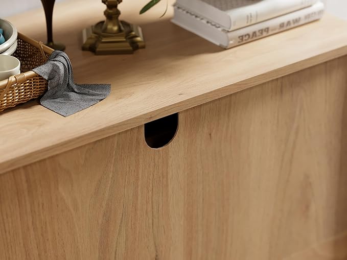 Modern Drawer Dresser for Bedroom with 6 Drawers, 2 in 1 Chest of Drawers with Organizer Storage for Bed Room,Livingroom Hallway Oak