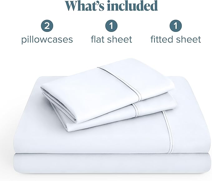 Bare Home Short Queen Sheet Set - 1800 Ultra-Soft Microfiber Bed Sheets - Double Brushed - Deep Pockets - Easy Fit - 4 Piece Set - Bedding Sheets & Pillowcases (Short Queen, White)
