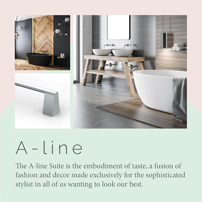 Gatco 5651 A-Line Towel Bar, 18 Inch, Chrome