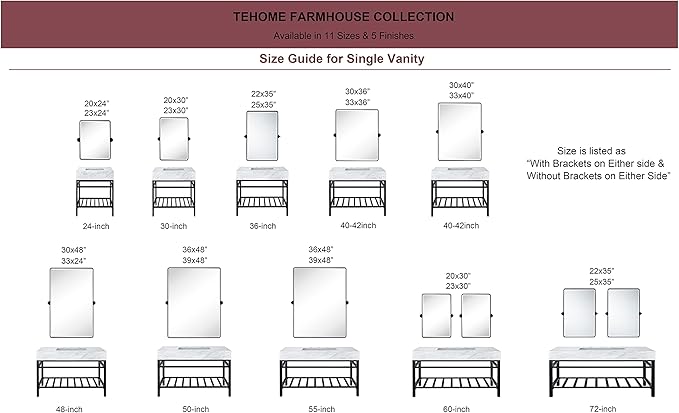 TEHOME Gold Pivot Rectangle Bathroom Vanity Mirrror Farmhouse Tiltable Rounded Metal Framed Pivoting Bathroom Mirror with Beveled Mirrror, Overall 26.91 x 35 inches (Mirrror 23 x 35 inches)