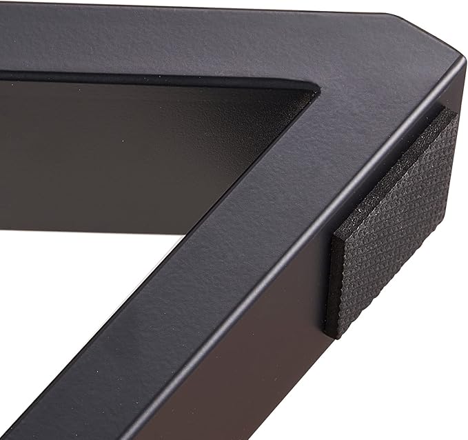 16 Inch Metal Bench Legs Steel Coffee Table Legs Heavy Duty Trangle Furniture Desk Chair Legs, Set of 2, Black