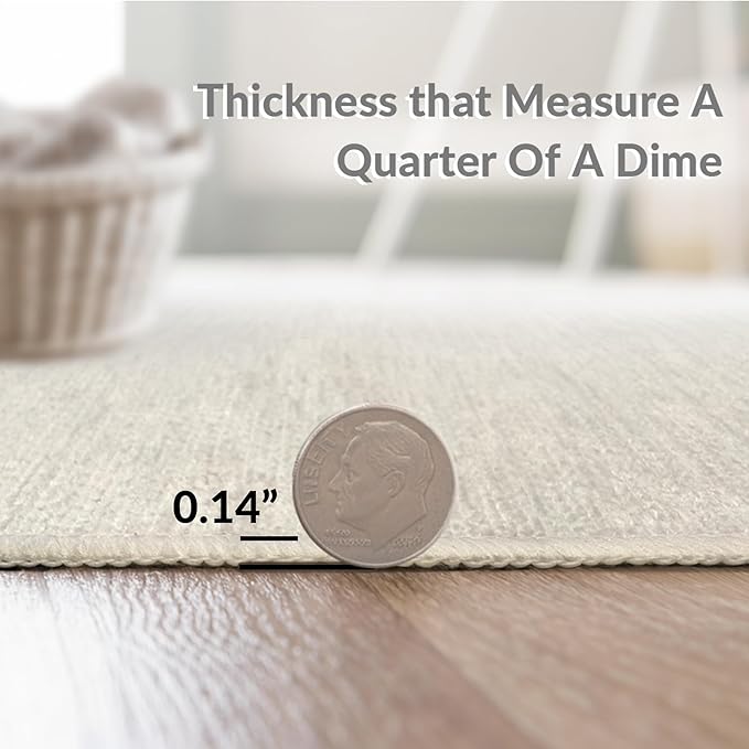 9'x12' Washable Flatwoven Rug, Peach Aesthetic Graphic Stain Resistant Massive Carpet for Dining Room, Basement, Large Office, Non-Slip Chair-Friendly Mat | Ref:2208262