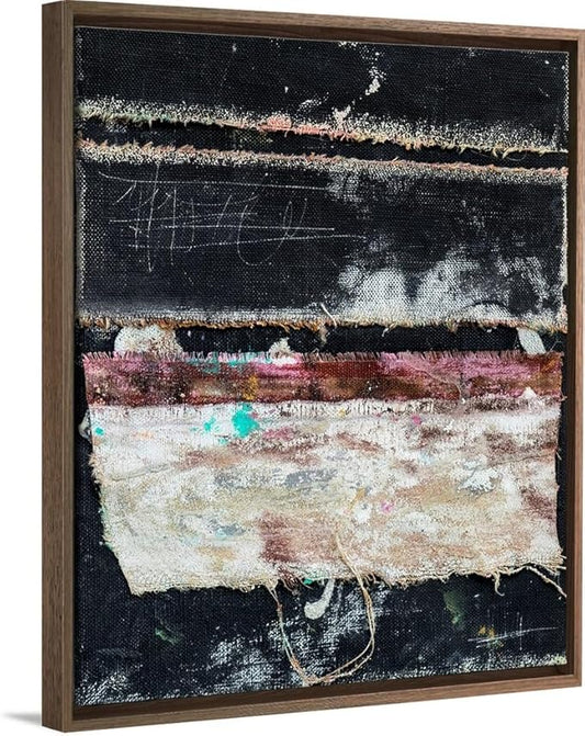 CANVAS ON DEMAND Broken to Beautiful 5 Black Float Framed Canvas Wall Art Print by Erin Ashley, Abstract, Contemporary, Home Decor, Modern Abstract, Artwork,16" x20in