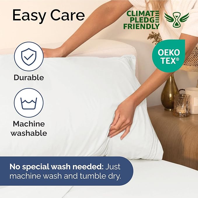 Hotel Luxury Durable Bed Sheets - Full Size 4 Piece Sheet Set - Extra Soft, Breathable & Cooling - Deep Pockets, Easy-Fit & Wrinkle-Free - Antique White Oeko-Tex