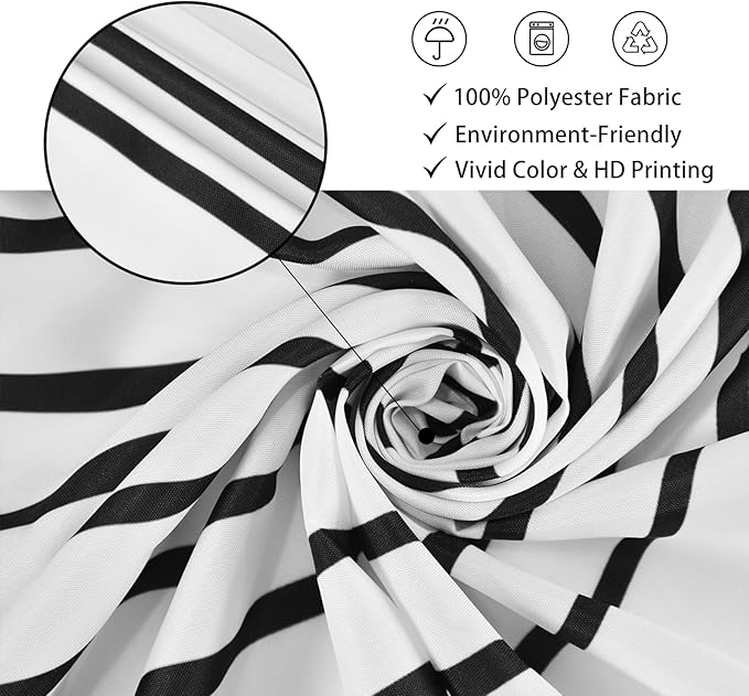 Boho Mid Century Modern Shower Curtain, Abstract Arch Leaf Minimalist Sun Black and White Machine Washable Waterproof for Bathroom Bathtub with Hooks 72x72