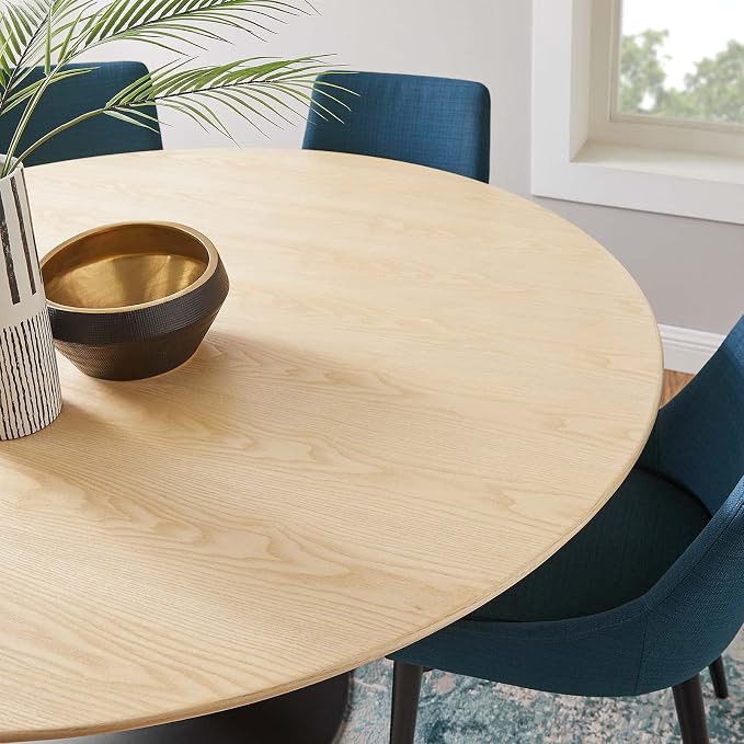 Modway Lippa Dining Table, 60", Black Natural