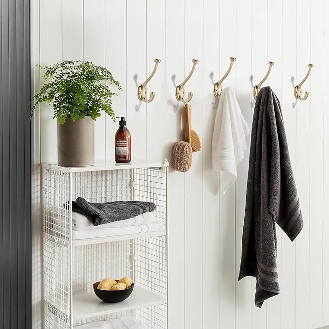 khtumeware The 3 Pack Heavy-Duty zinc Alloy Champagne Bronze Coat Hook is Suitable for bathrooms, Behind Doors, bedrooms, corridors, and is a Towel Robe Hooks for Both Household and Commercial use