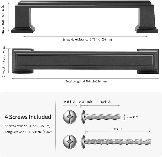 10 Pack 3.75 Inch(96mm) Hole Center Matte Dark Gunmetal Gray Modern Cabinet Pulls Kitchen Cabinet Handles Kitchen Cabinet Hardware Timeless Drawer Pulls for Dresser Cupboard Wardrobe, Gray(3.75x10)