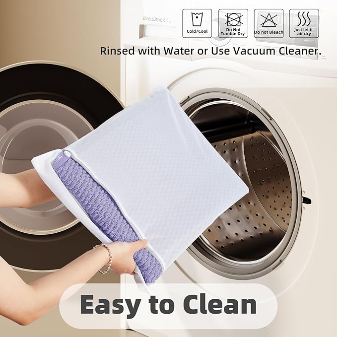 Bathroom Rugs Non Slip Washable, Super Absorbent Thin Bath Mat Quick Dry Low Pile Bathroom Rug, Lavender 20"x48"