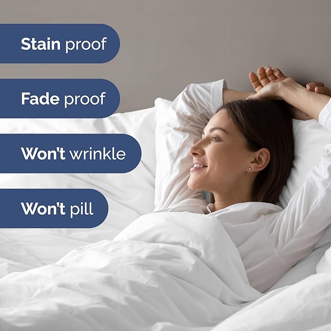 Duvet Cover Twin/Twin XL Size - Extra Soft Twin/Twin XL Size Duvet Cover - Lightweight & Breathable & Fade Free with Zipper Closures and Ties - 68" x 90" Inches - (White) Comforter Not Included