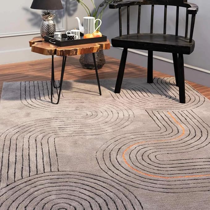 Hand Tufted Area Rug – Premium Soft Modern Carpet for Living Room, Bedroom & Home Trendy Modern Home Rug 6'7" x 8'7" (Rectangular) Green