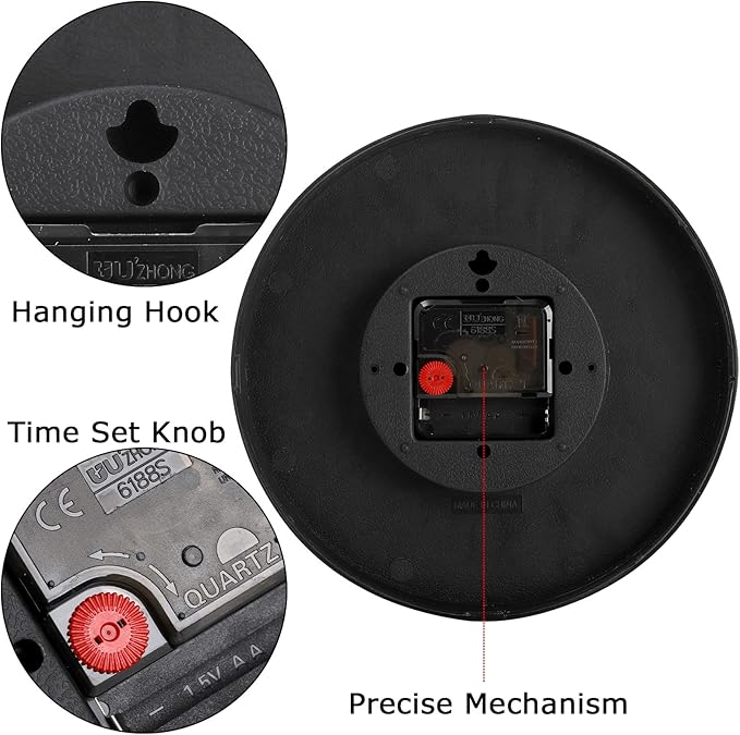 Coloch 2 Pack Table Clock on Stand, 8 Inch Vintage Silent Non-Ticking Wall Clock Decorative Battery Operated Quartz Analog Clocks for Desk, Table, Office, Study, Kitchen, Living Room, Bedroom, School