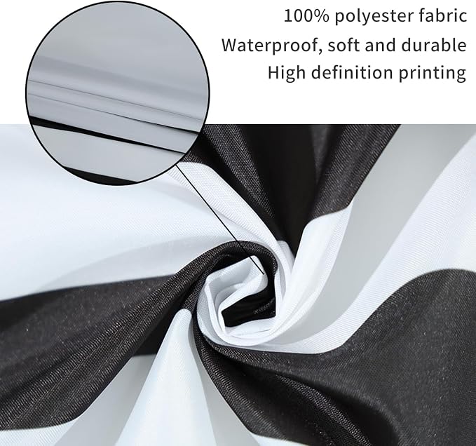 Stall Boho Shower Curtain Mid Century Modern Shower Curtains for Bathroom Black and White Geometric Minimalist Abstract Bohemian Waterproof Fabric Bathroom Shower Curtain Set 36x72 Inch