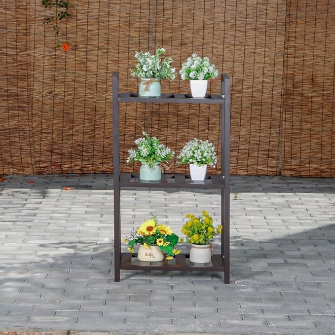 Plant Stand for Versatile Decor - Indoor/Outdoor Aluminum Stand with 300 LBS Strength, Sized L17.7 x W11.8 x H38.5 inch - Perfect for Patios, Gardens, Living Rooms, Greenhouse Shelving