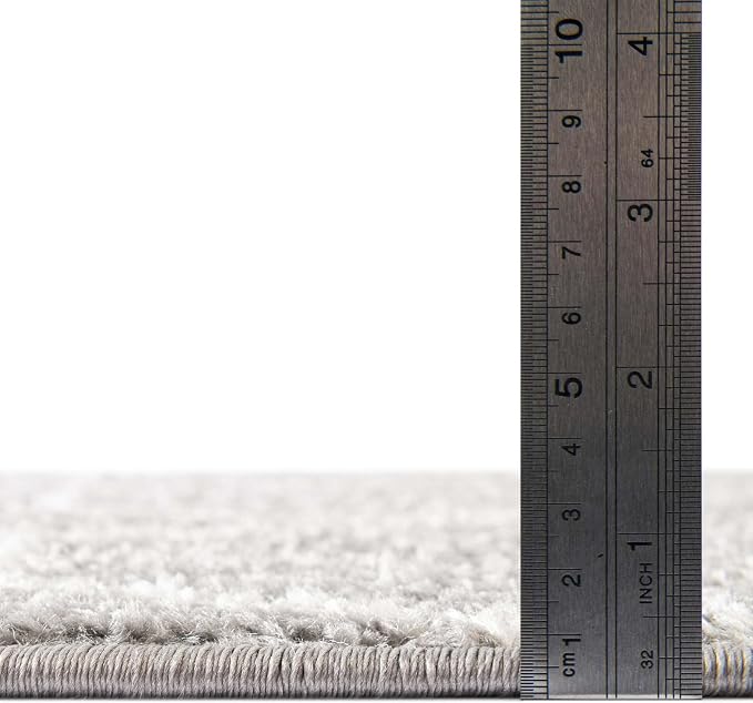 Unique Loom Trellis Frieze Collection Area Rug - Geometric (8' x 11', Light Gray/ Ivory)