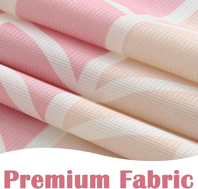 jinchan Pink and White Geometric Shower Curtain Chevron Arrow Farmhouse Shower Curtains for Bathroom Modern Waterproof Fabric with 12 Hooks 70x72 Inches