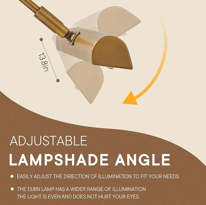 Vintage Piano Lamp for Grand/Upright Pianos, Bronze Piano Light with Touch Control & 3 Color Temperature & Stepless Dimming, Gold Foldable Desk Lamp for Bankers, Office, Reading, Bedside
