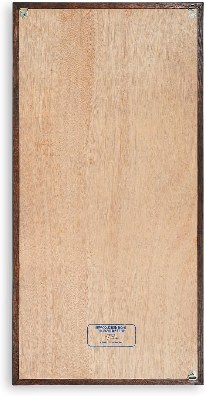 CONSDAN Wood Wall Decor | USA Grown Hardwood, Rustic Wooden Wall Art, Home Decorations for Living Room and Bedroom Aesthetic, Framed and Ready to Hang, End-Grain, 36" x 18"