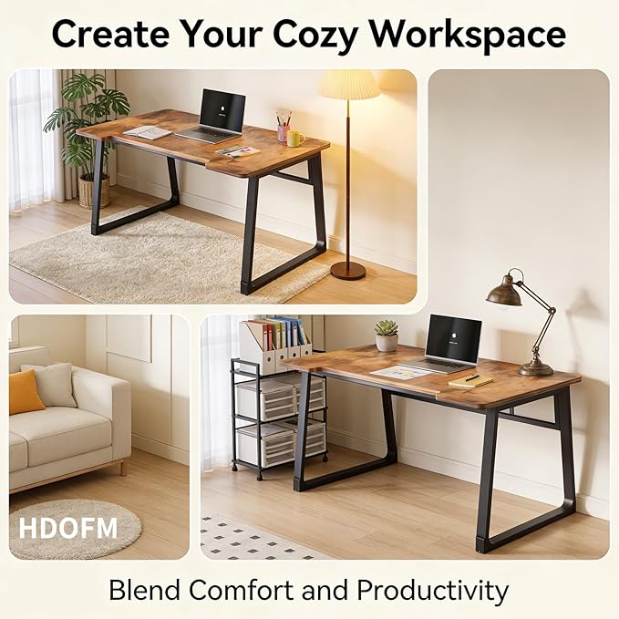 Computer Desk 39.4 Inch Small Office Desk with Wood Top and Metal Frame, Study Writing Desk for Home, Bedroom, Gaming, U-Shaped Leg Design, Modern Simple