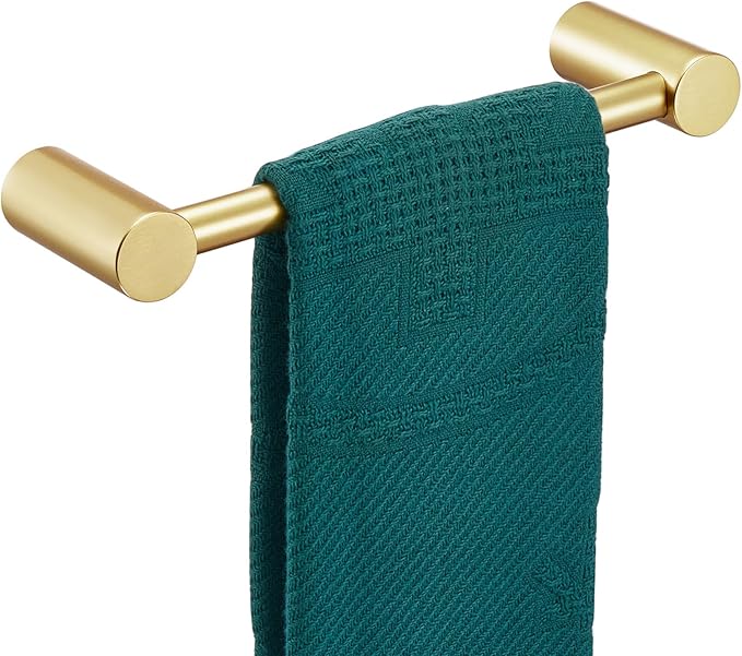 KOKOSIRI Hand Towel Bar for Bathroom Hardware Accessory 12-Inch Bath Towel Holder Contemporary Wall Mounting Brushed Gold Stainless Steel, B4007BG-L12