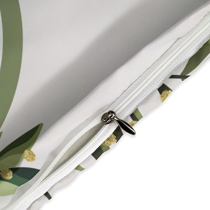 Boho Green Leaf Bedding Set,Abstract Bohemian Mid Century Aesthetic Comforter Set,Modern Simple Minimalist Geometric Plant Botanical Palm Leaf Bed Sets，Twin 86"x70"