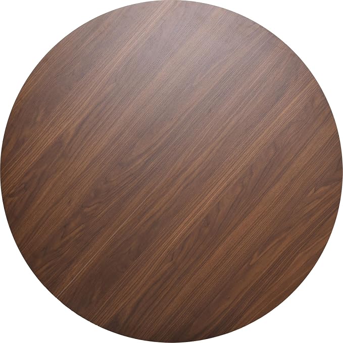 Soohow 47.2" Solid Wood Round Dining Kitchen Table for 4-6 People with Intersecting Pedestal Base