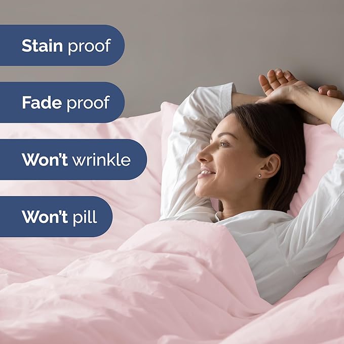 Duvet Cover Cal King Size - Extra Soft Cal King Size Duvet Cover - Lightweight & Breathable & Fade Free with Zipper Closures and Ties - 104" x 98" Inches - (Lavender Pink) Comforter Not Included