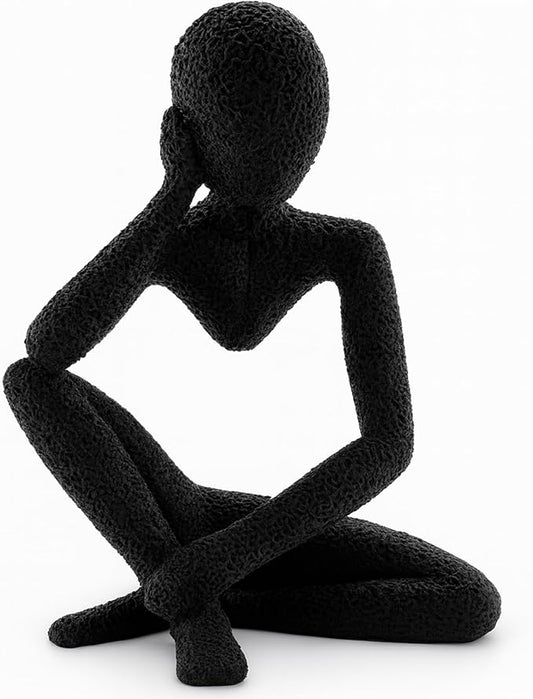 Modern Thinker Sculpture Abstract Figurine for Home, Office, or Bathroom Decor | USA Made | Durable 3D Printed PETG | Perfect for Coffee Table, Bookshelf, or Kitchen Counter