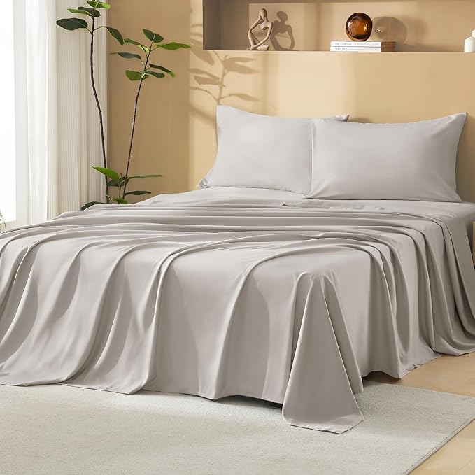 Litanika Linen Queen Size Comforter Set with Sheets - 7 Pieces Bed in a Bag Queen Boho Tufted Complete Bedding Sets with Comforter, Sheets, Pillowcases & Shams